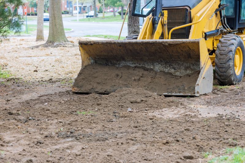 Residential yard before grading